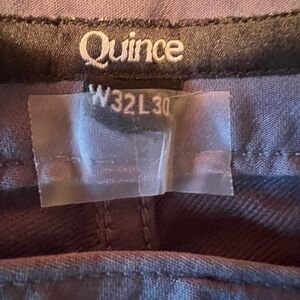 NWT QUINCE 5 ply jean style 98% cotton + 2 % spandex Chino like fabric 32Wx 30 L